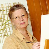 Portrait von Gitta von Felten, der freischaffenden Künstlerin in Rheinfelden
