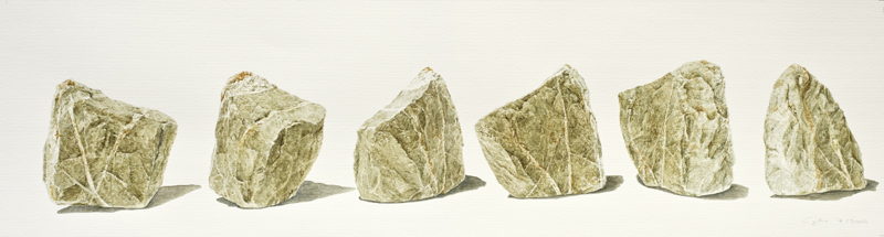 Bruchstein, 90 x 24 (Aquarell von Gitta von Felten)