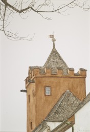 Rheinfelden - Mauern Dächer Türme - Rathausturm, 20 x 29.5 (Aquarell von Gitta von Felten)