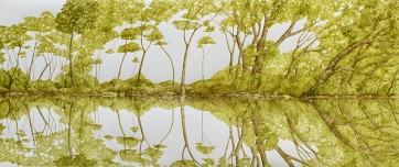 Uferwald, 120 x 50 (Aquarell von Gitta von Felten)